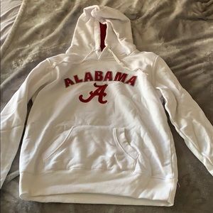White and crimson red university of Alabama hoodie
